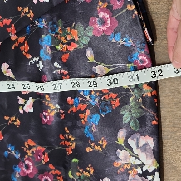 NWT alice + olivia Amie Fall Garden Print Black Long Sleeve Fit Flare Dress Sz 4 - Picture 14 of 14